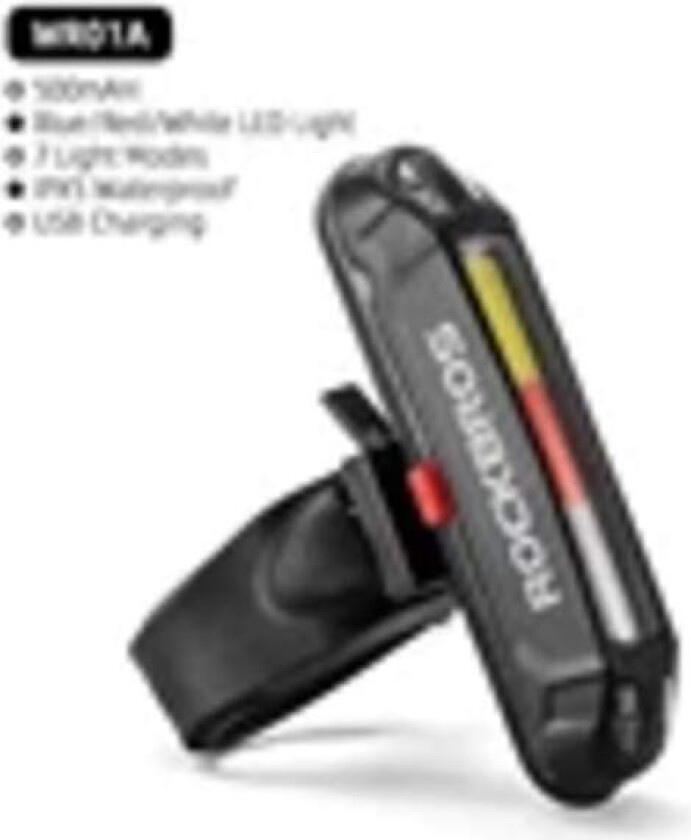 ROCKBROS Sykkel Baklys Vanntett Sadelstolpe Advarsel Sykkel Baklys MTB Vei LED Lampe Baklys USB Lading Sykkellykt WR01A
