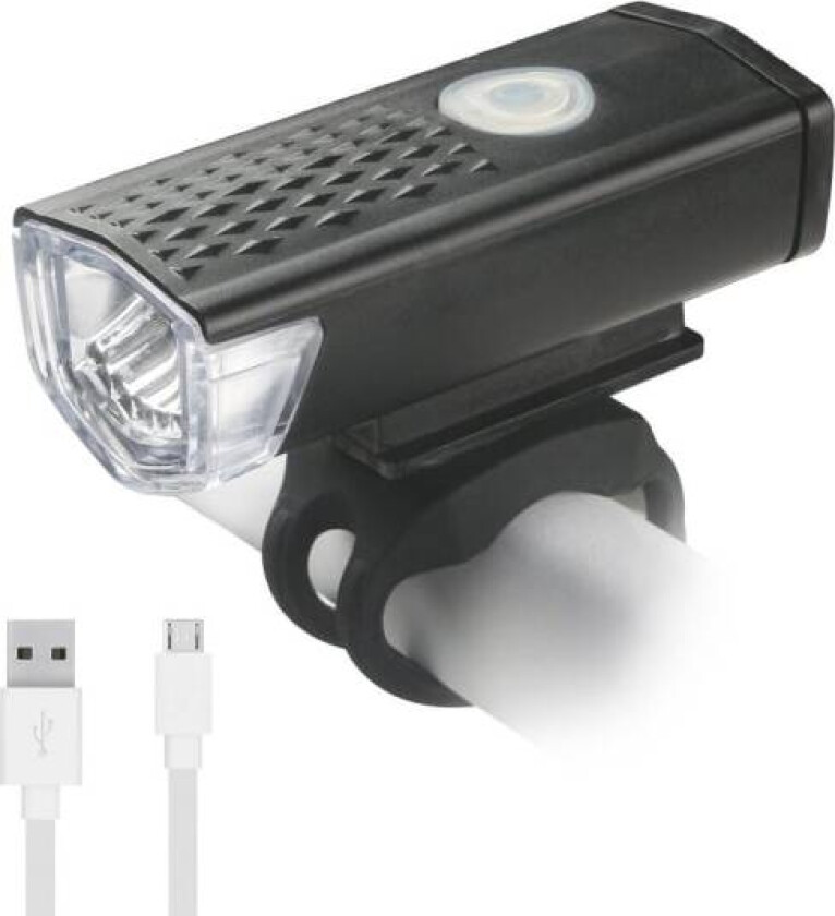 Enkel svart sykkellykt USB oppladbar superlys