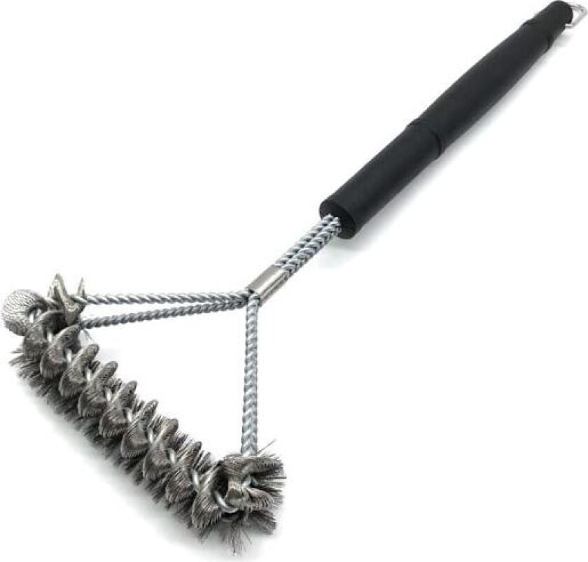 Svart trekantformet grillbørste for rengjøring