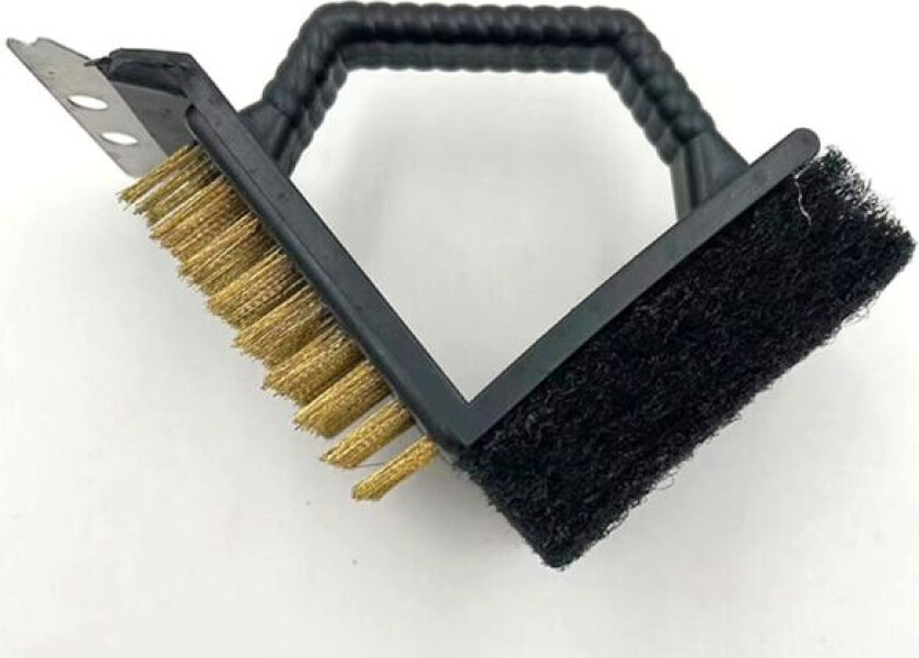 (svart) 3 i 1 grillbørste, 3 i 1 grillbørste, 3 i 1 grillbørste