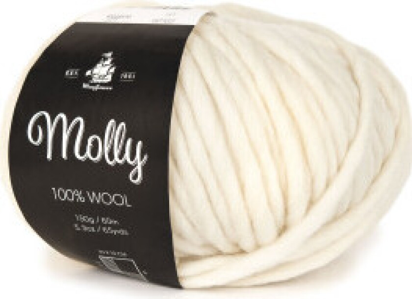 Molly Garn Unicolour 01 Naturell