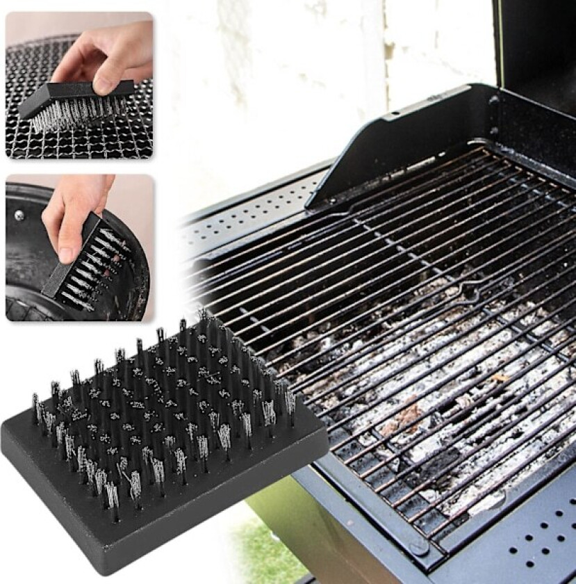 Grillbørste-erstatningshoder, trådfrie grillbørste-erstatningshoder passer til de fleste grillbørster, beste grillrens (flerfarget)