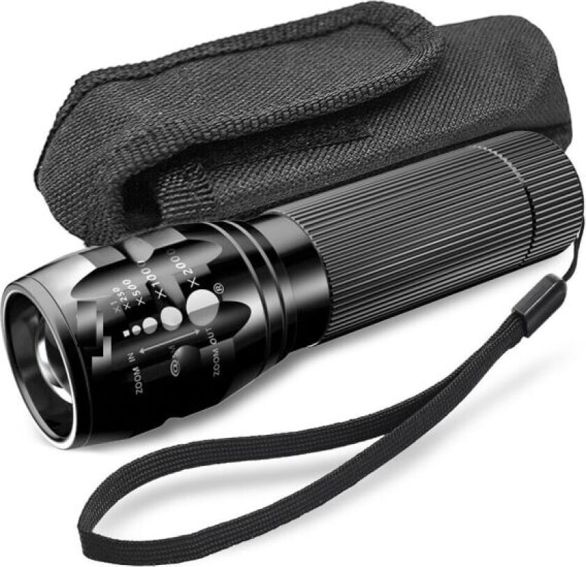 Kraftig sykkellykt, teleskopisk fokus, tre-lumen zoom