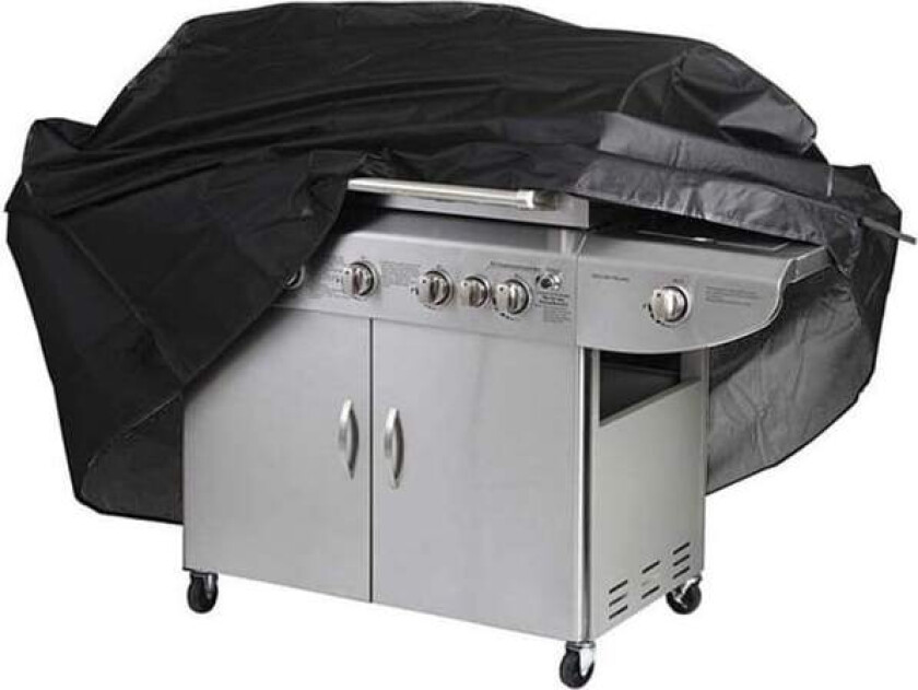 Grilltrekk (145 x 61 x 117 cm) Grilltrekk Grillbeskyttelsestrekk Anti-UV Anti-vann Anti-fuktighet med svart oppbevaringspose for Weber, Holland