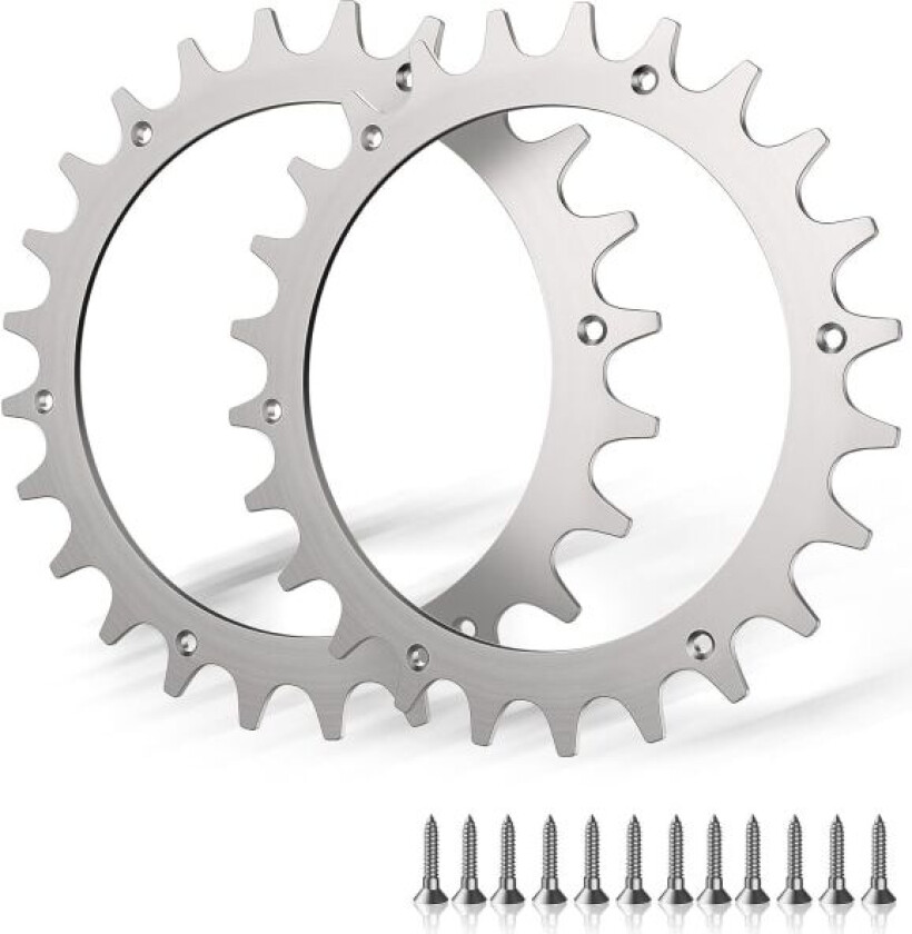 2 høykvalitets rustfrie pigger, størrelse 205mm for Worx S/M, 2 rustfrie skruebits for å forbedre trekkraft, robotgressklipperhjul