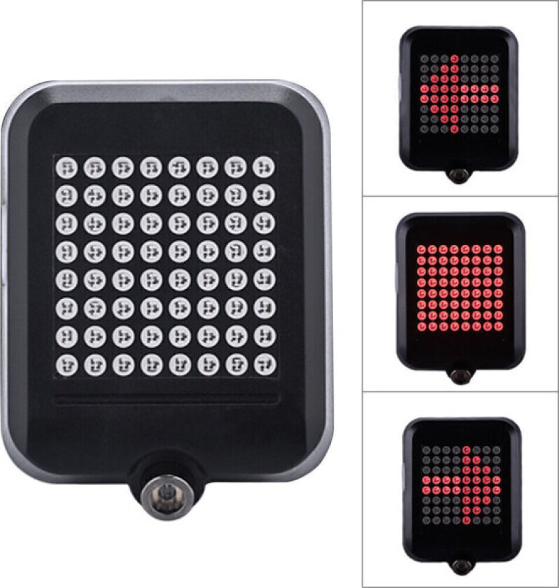 Sykkellykt intelligent sensing styring bremse laser baklys