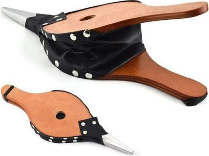Bellows for peis, vintage treblåser for peis og grill, ildstarter for utendørs camping, grilling, grill med hengende stropp | MOON