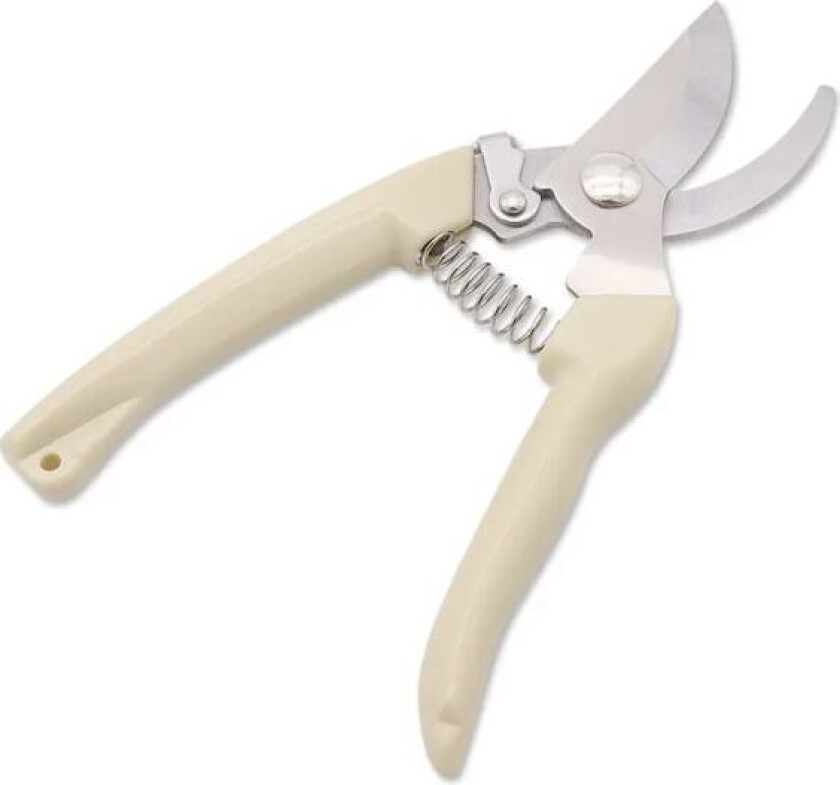 Beskjæringssaks, hagesaks med rustfritt stål blad, hagesaks med sikkerhetslås og ergonomisk mykt grep for blomster, planter, hage, hagearbeid