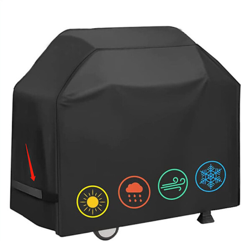 Vanntett Grilltrekk for Utendørsbruk, Grilltrekk for Gassgrill med Oppbevaringspose, Kraftig 210D Oxford, Anti-UV, Vindtett, Støvtett
