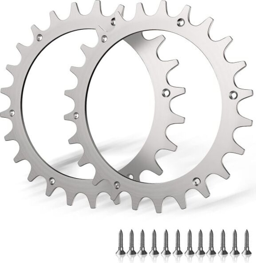 x Premium rustfrie stålpigger for Worx S/M-modell, 2x rustfrie stålskruespigger trekkforsterker, robotgressklippere hjulstørrelse 205mm