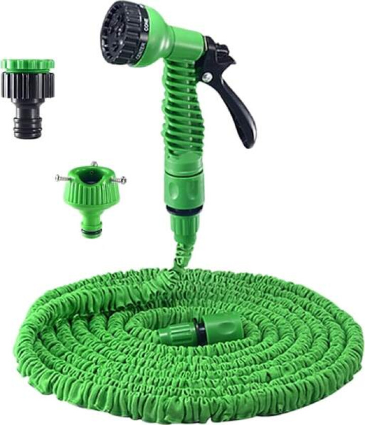 Hageslange, 7,5 m utvidbar hageslange, fleksibel utvidbar hageslange, med 7 pistolfunksjoner(2,5-7,5 m)
