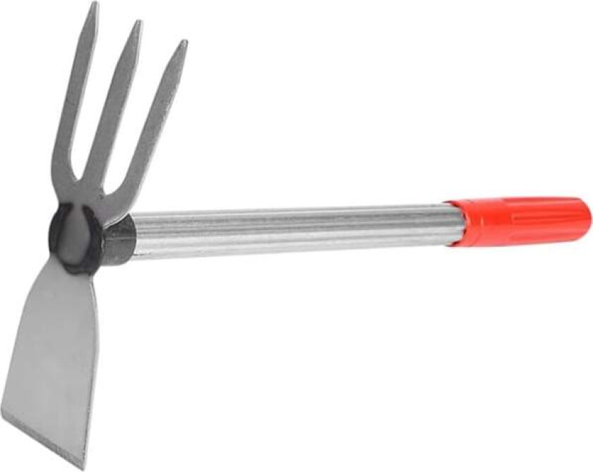 Hagespader Spader, 2 i 1 Hakke Blomster og Grønnsaker Tre-tann Rake Liten Hakke Hage Landbruksverktøy
