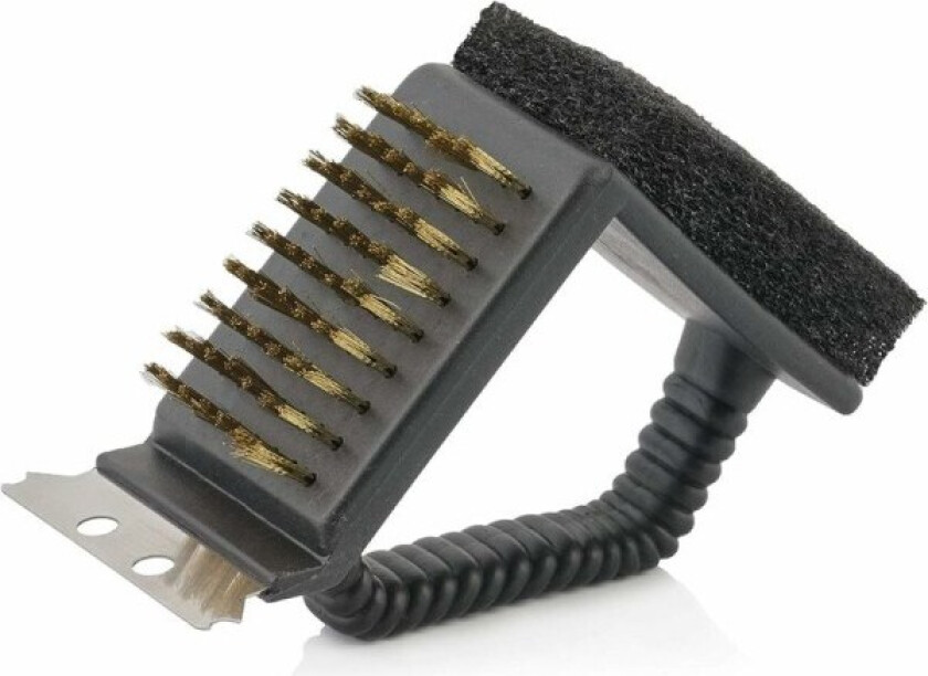 3 i 1 grillbørste messingbørste rengjøringsspatel rengjøringsbørste for
