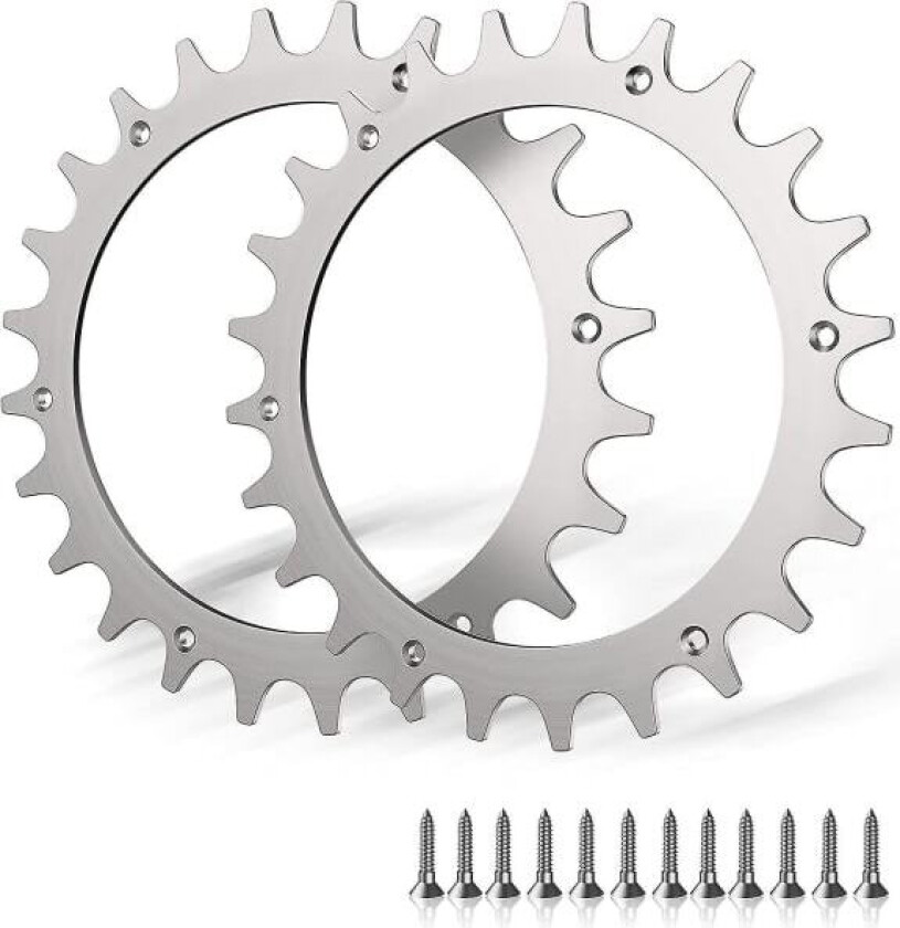 2 x Premium Rustfrie Spiker for Worx S/M-modell, 2 x Rustfrie Skruespiker Traction Enhancer, Robotgressklipper Hjulstørrelse 205 mm