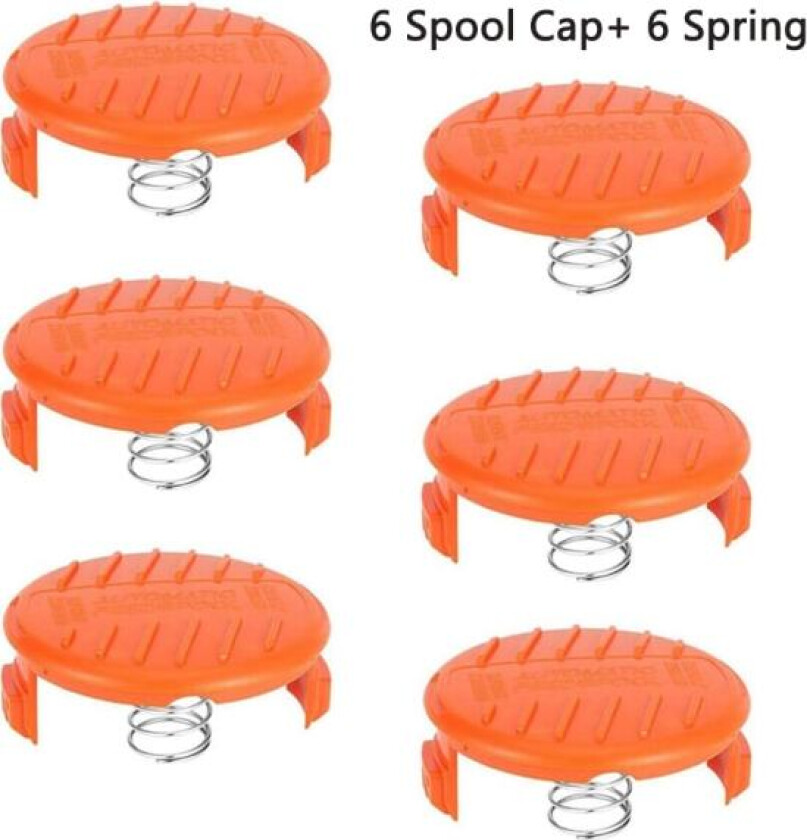 Af-100 Gresstrimmer Reserve Spolespoledeksel Med Fjær, 6 Stk