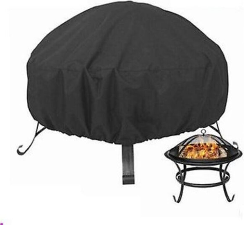 Bålpannedeksel Rundt For Bålpanne - Peisdeksel, Heavy Duty Anti-UV Vanntett Vindtett Og Støvtett, Patio Gass Utendørs (FMY)