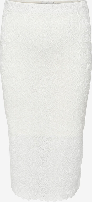 Maxi skjørt carRosil Calf Lace Slit Skirt Jrs - Hvit