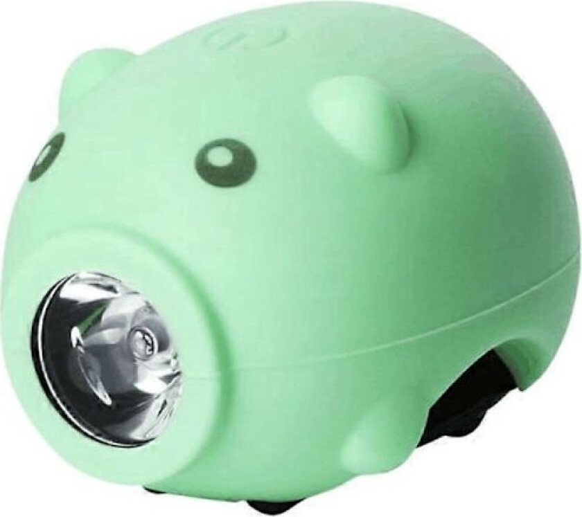 Sykkellys USB Oppladbar Sykkellykt Bærbar Søt Horn Lys LED Sykkel Frontlys for Terrengsykkel Landeveissykkel Barnesykkel Green
