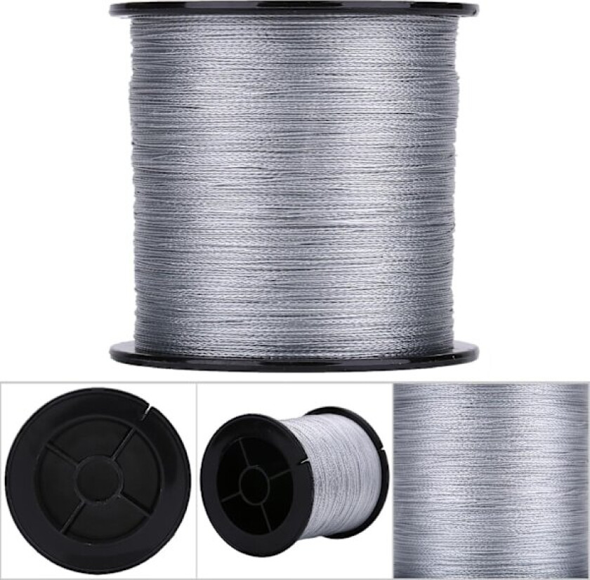 500m PE flettet 4 tråder supersterke fiskeliner Multi Filament fiskesnøre tau mørkegrå (2)