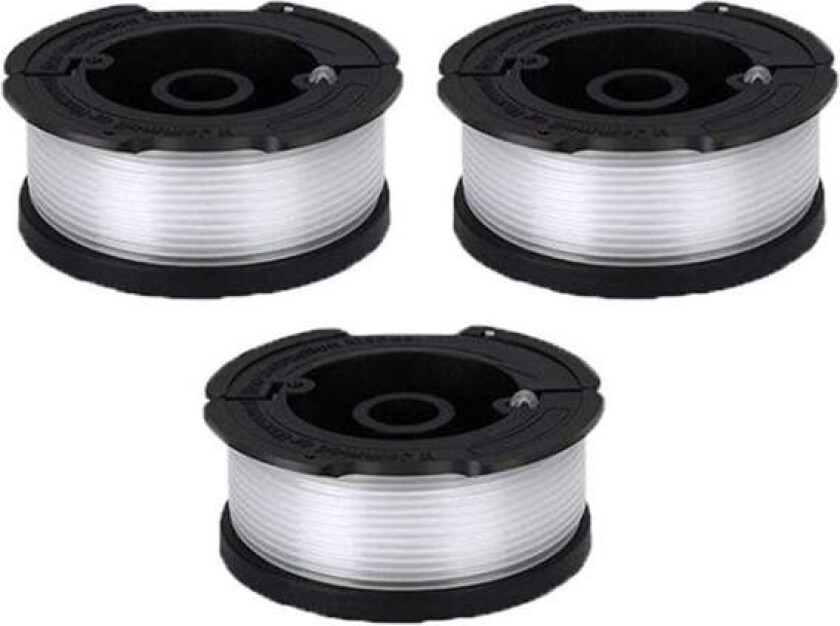 Sett med 3 erstatningsspoler for kantklipper, 3 x 9 m spole