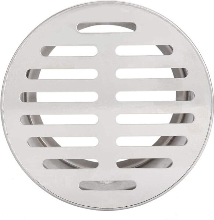 Luktsikker dusjavløp, rund balkong rustfritt stål anti-blokkerende gulvavløp for utendørs avløpsrør, eksosrør, takbalkong (110 flate ventilasjonsåpninger