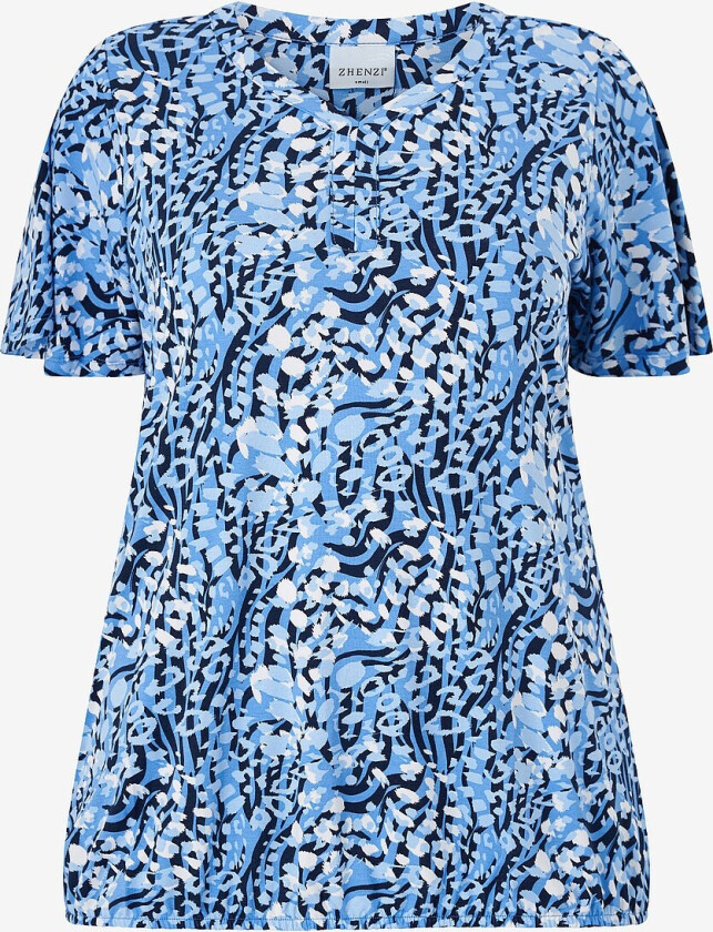 Topp Fien 725-Blouse S/S - Blå
