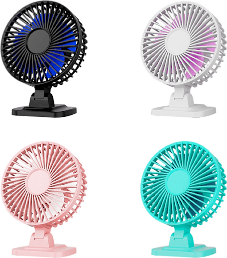 USB-bordvifte, liten men kraftig, bærbar stille vifte med 3 hastigheter, justerbar minivifte bordvifte
