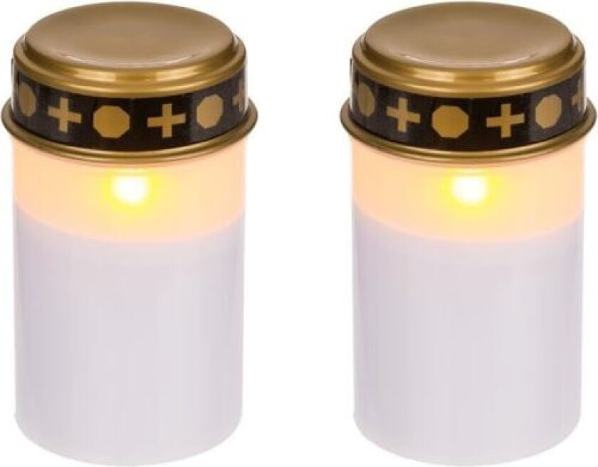 4-pakning - Gravlys LED / Lys - Lys til graver 1200 timer 2-Pack