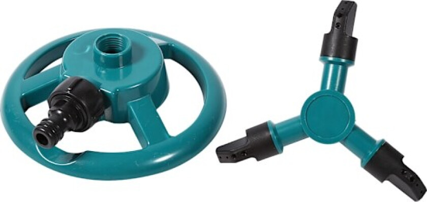 360° Full Circle Roterende Vannspreder Irrigasjonssystem 3 Dyse Rør Slange for Hage