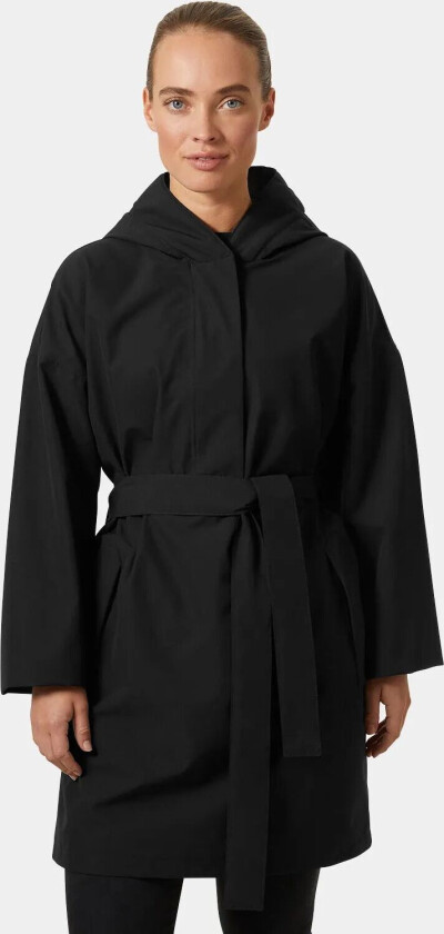Women’s Lilja Belted Poncho Svart M GrønnM