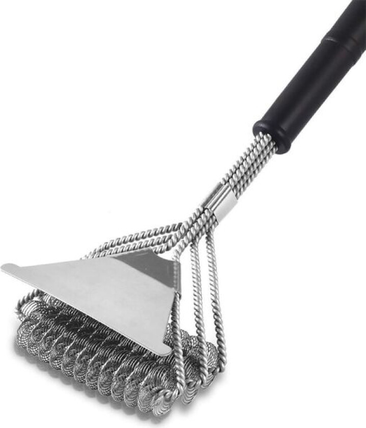 1 pakke grillbørste i rustfritt stål