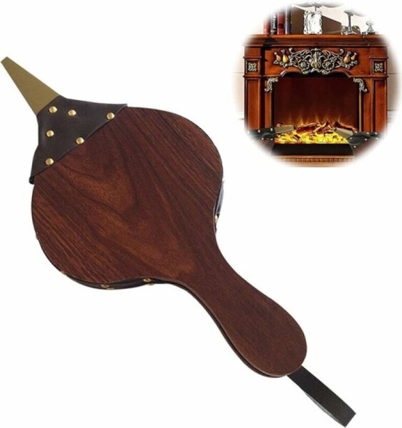 Peisbelg Peisbelg Grill Luftblåser Hengebelg Brukes til å lage ild for peis og utendørs camping kullgrill Mørk brun