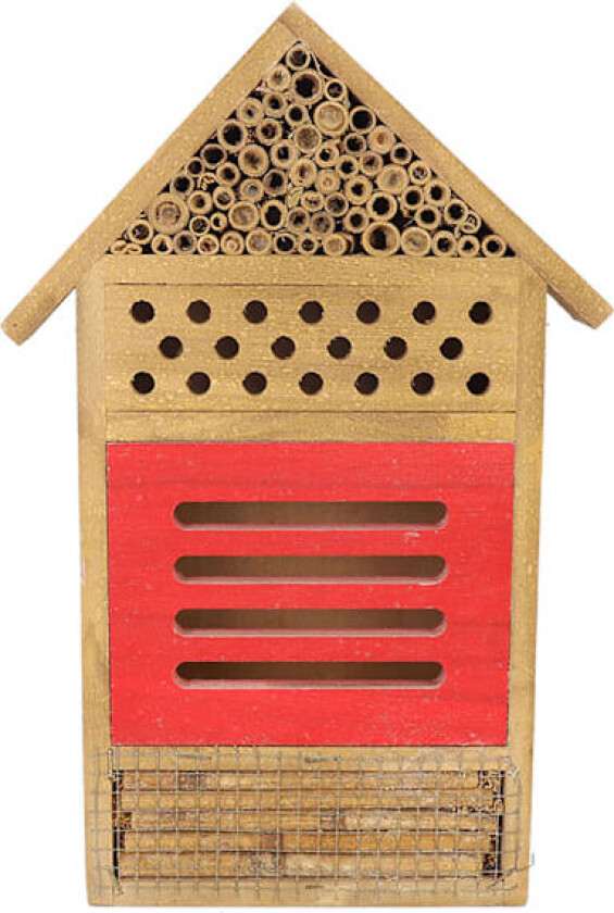Trehus for insekter, biehus, trehytte for insekter, hotell for insekter, ly for hager, dekorasjon, reir
