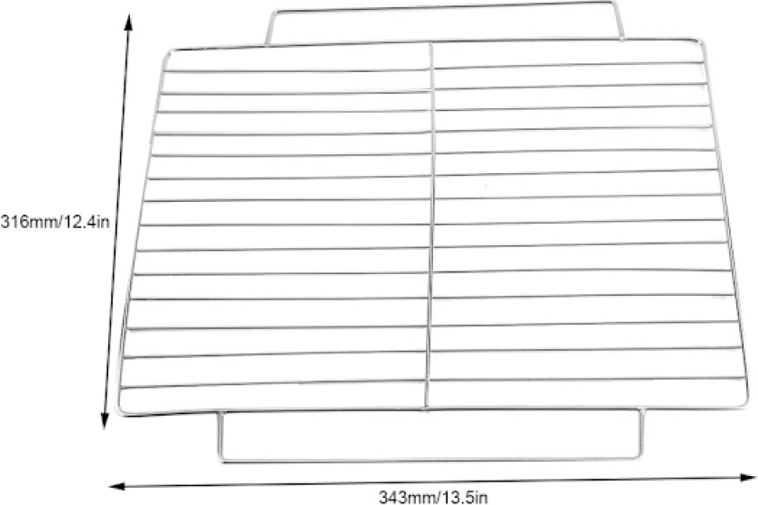 Rustfritt Stål Ikke-Klebbende Grillrist Bakestativ Trådnøtt Grill (L)