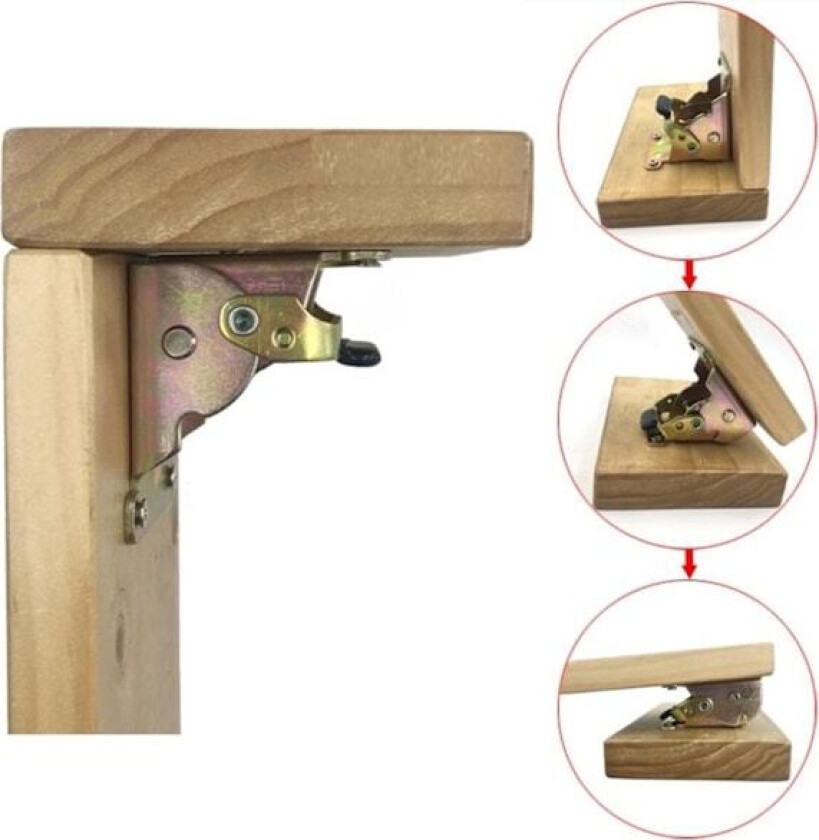 4 stk selvlukkende hengsler sterk bæreevne jern sammenleggbart hengsel bordbenfester sammenleggbare verktøy Qinhai