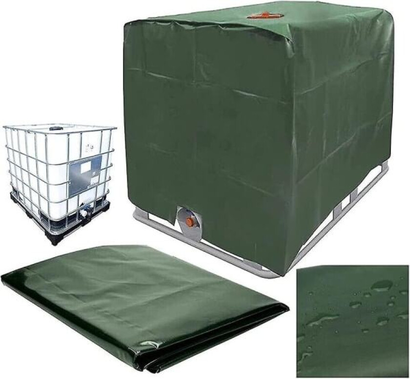 IBC vanntanklokk, 1000L UV-beskyttende lokk for beholder regnvannsoppsamlingstank Presenning beskyttende UV-film