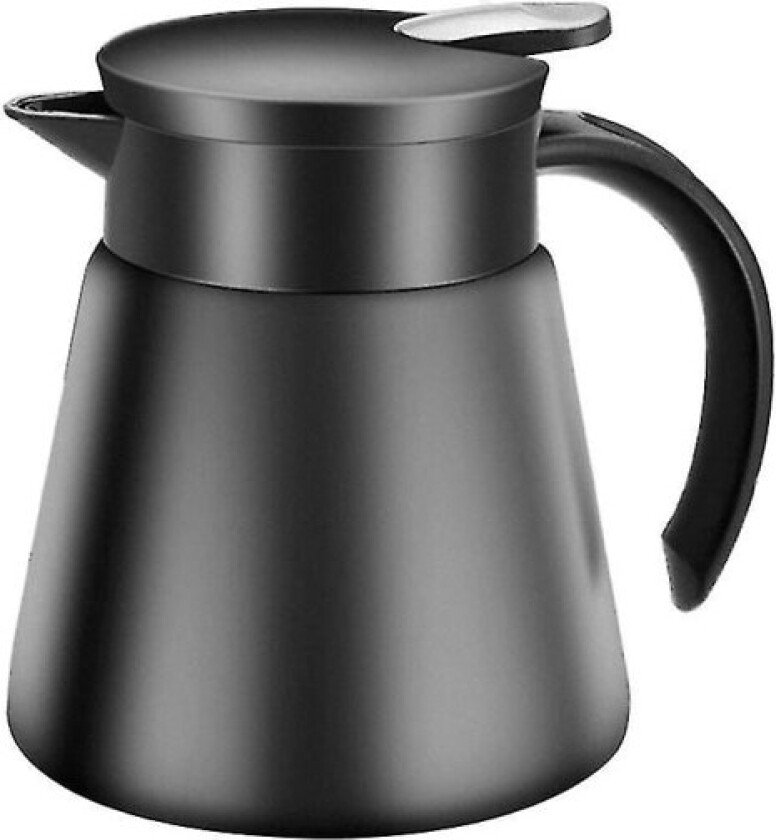 680/880 ml dobbelvegget vakuumflaske i rustfritt stål, isolert kaffekanne Termos Melk Te Vannkanne Vannkoker Black 680ml
