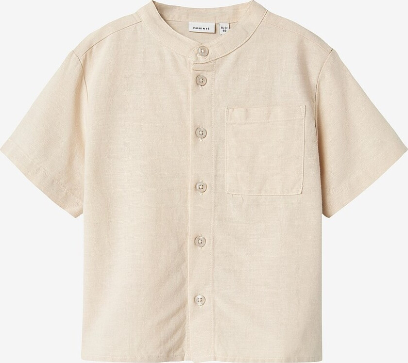 Bilde av Skjorte nmmFaher SS Shirt - Beige