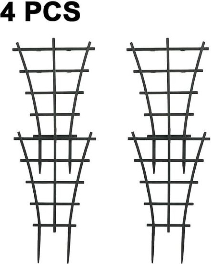 Trellis til potteplanter, Mini Hagespalier 4 Stk 4pcs