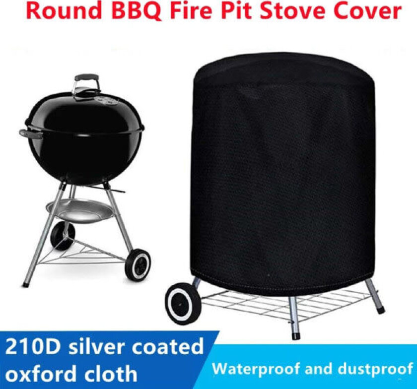 Hage Patio Cover Utendørs Rund BBQ Grill Deksel COVER 70x96cm