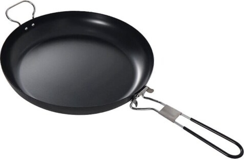 Bærbar stekepanne i metall for piknik, camping, sammenleggbar panne, kokekar, non-stick panne for campingtilbehør