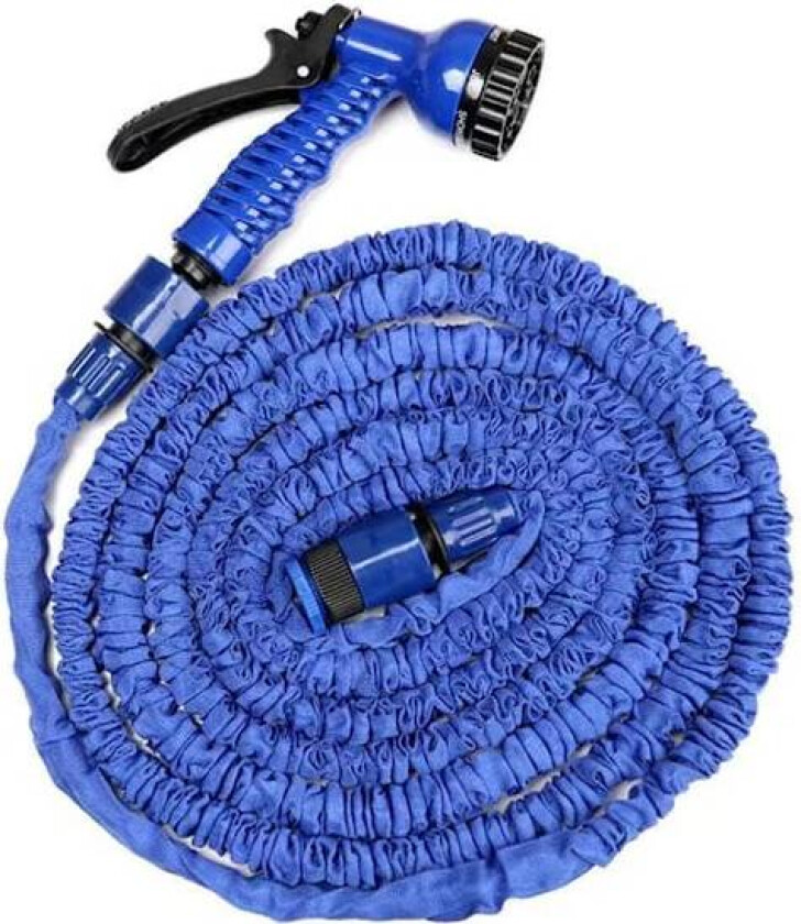 Den skalerbare hageslangen, 7-funksjonsdyse med to ledd, lystett vannslange brukt til hagevanning og rengjøring, 15m etter vann