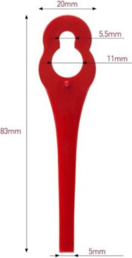 IC-pakke med 100 erstatningsplastblad for Florabest LIDL FRTA 20 A1, FAT 18B3, FRT18A kantklipper