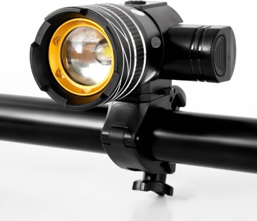 2 stk. T6 frontlykt sykkellykt USB oppladbar frontlykt varsellys