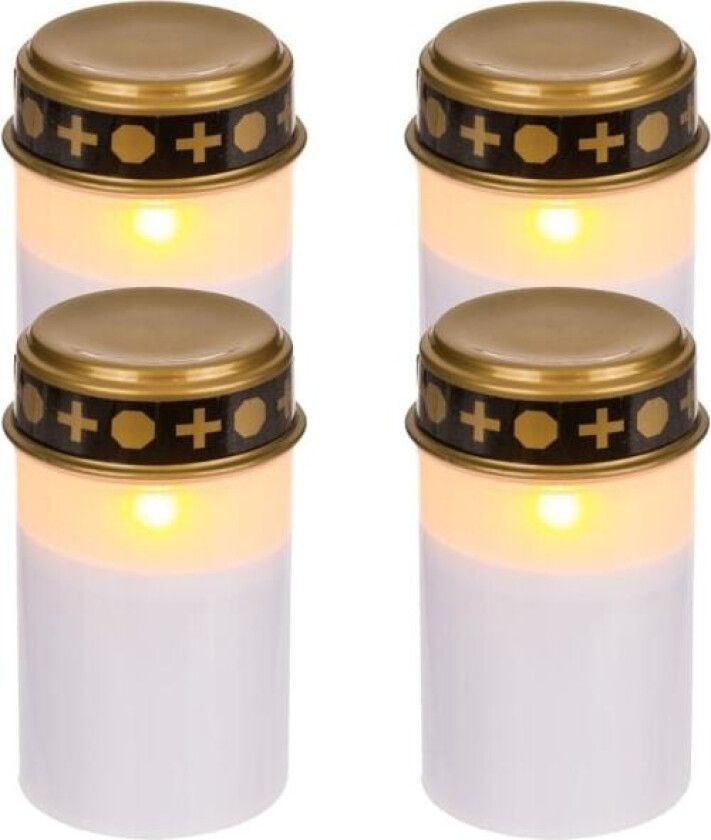 4-pakning - Gravlys LED / Lys - Lys for graver 1200 timer 4-Pack