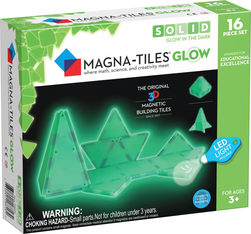 Magna-Tiles - Glow 16 pcs expansion set - (90215)