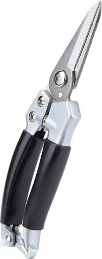 Hagesaks i sinklegering, svart PVC, håndbeskjæringssaks (malingsprosess)