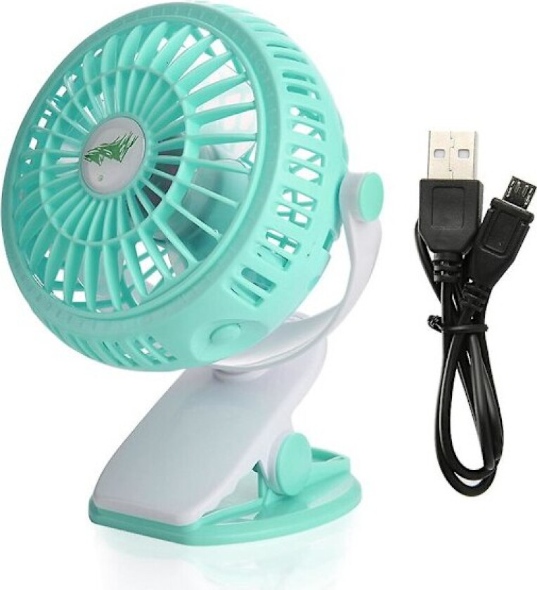 Mini USB-vifte med 360 graders rotasjon, håndholdt klips, kjølevifte