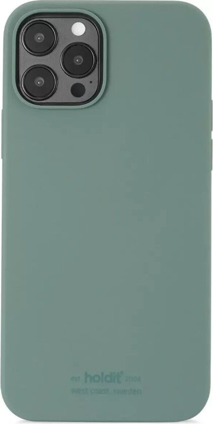 Holdit iPhone 12 / 12 Pro Soft Touch Silikon Deksel - Moss Green