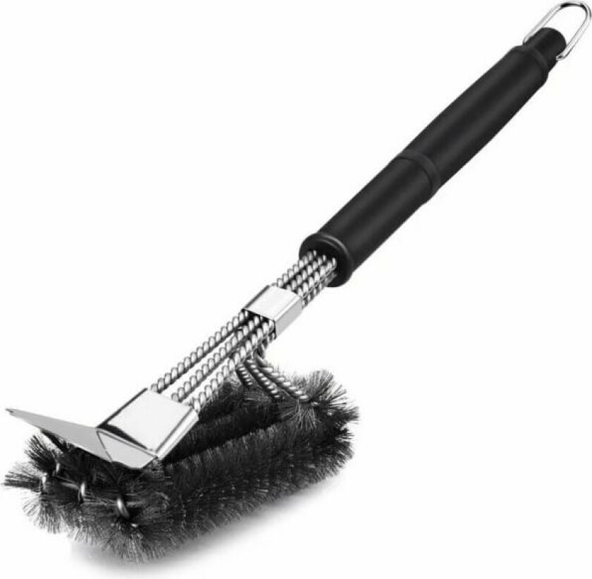 BBQ-verktøy Grillbørste med 304 rustfritt stålspatel og langt håndtak